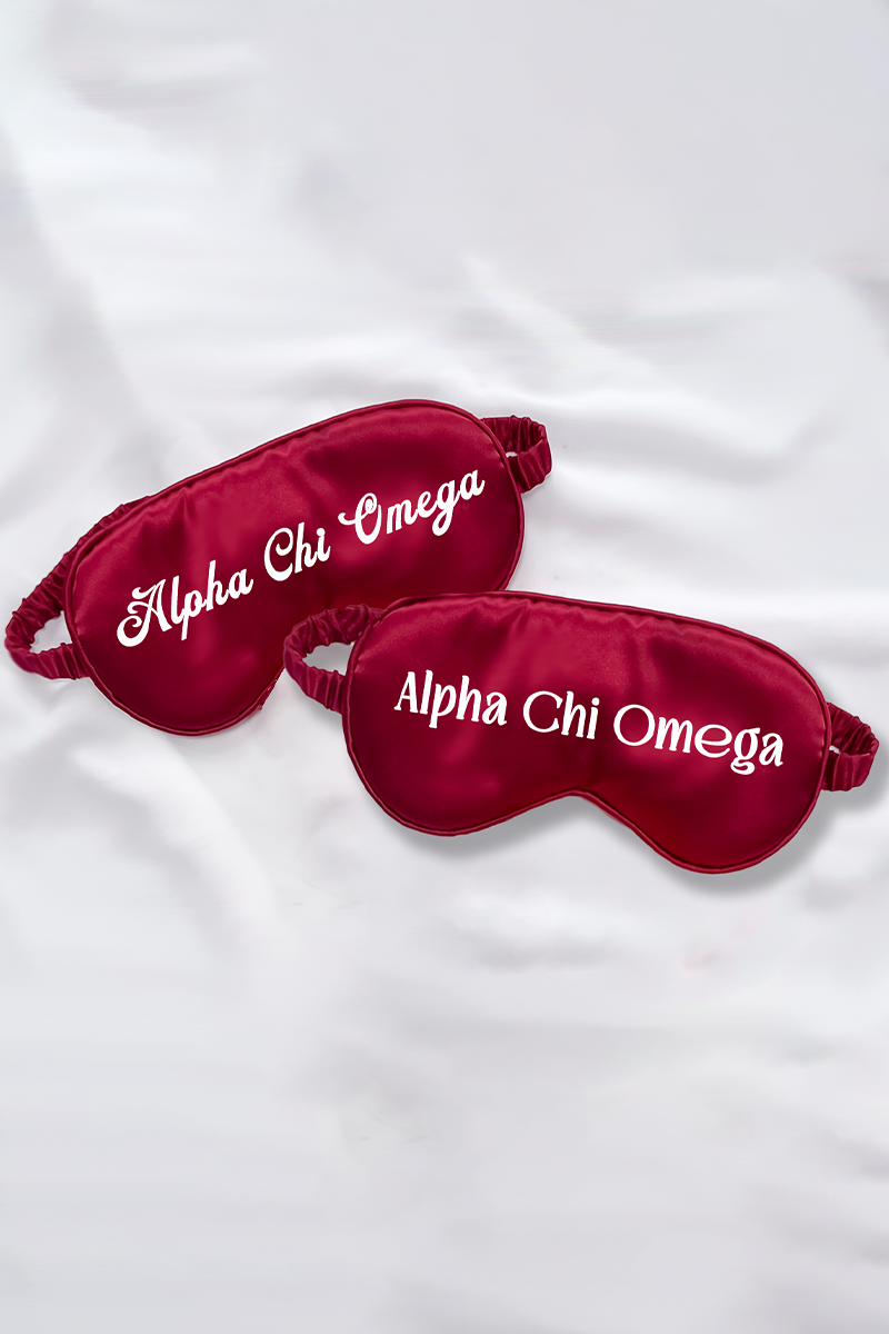 Choose your font! Burgundy Sleep Mask - Alpha Chi Omega