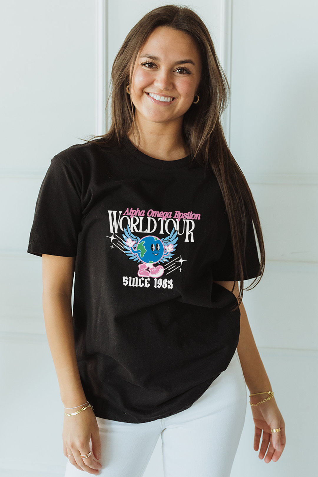 World Tour tee - Alpha Omega Epsilon