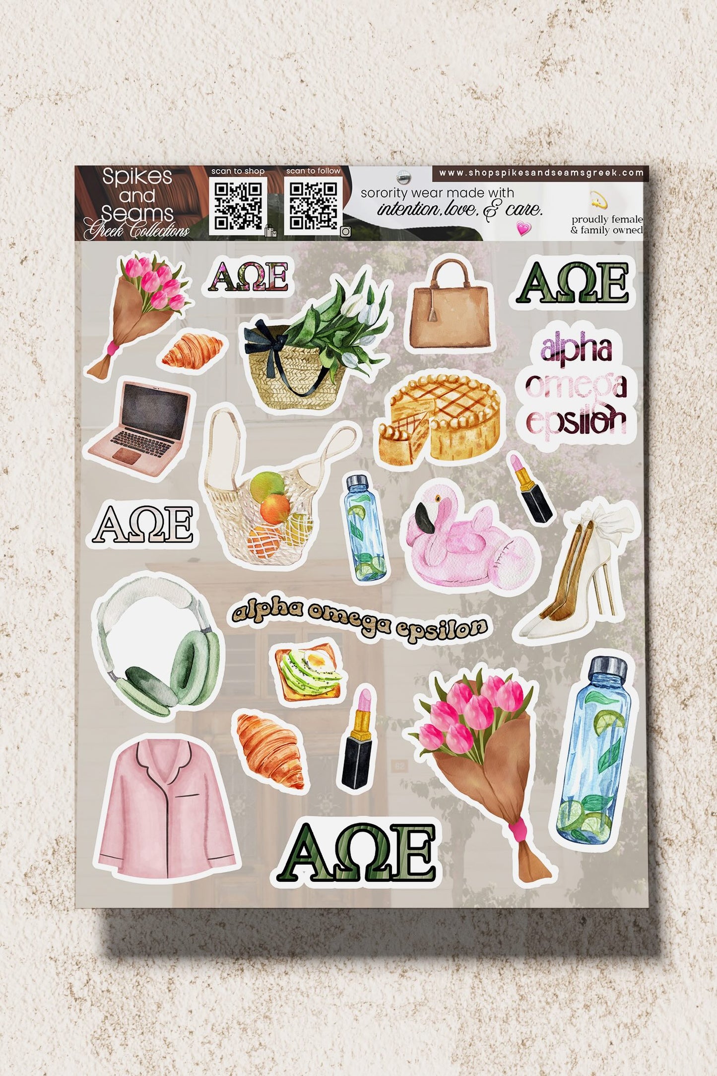 Sorority Sticker Set #22 - Alpha Omega Epsilon