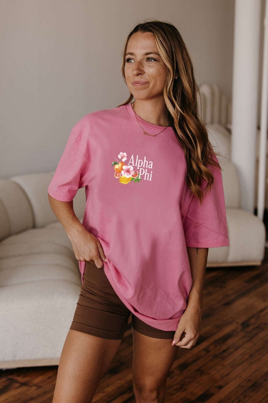 Pink Tangerine tee - Alpha Phi