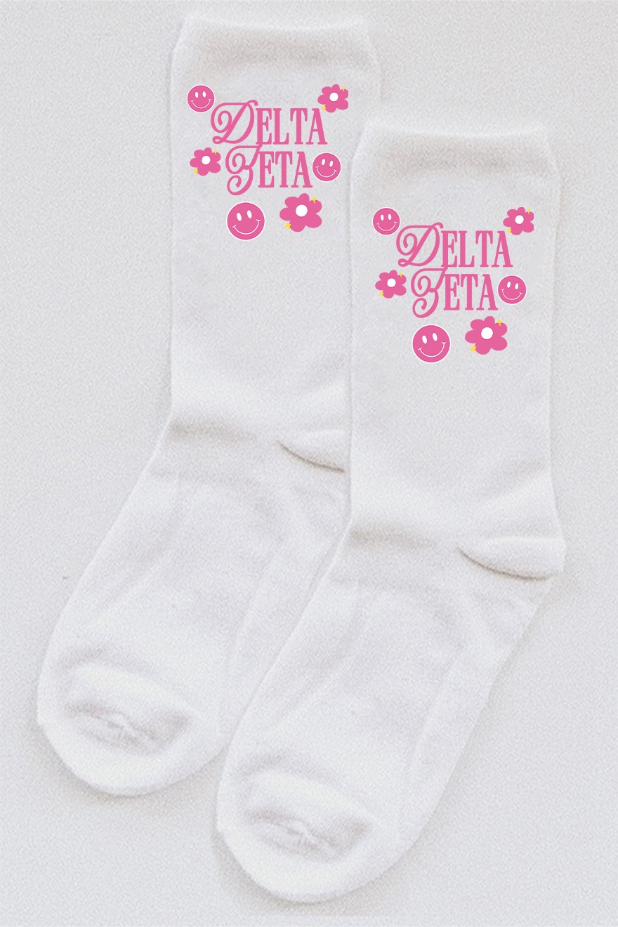Pink Accent socks - Delta Zeta