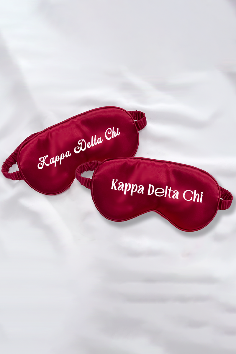 Choose your font! Burgundy Sleep Mask - Kappa Delta Chi