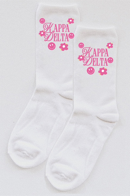 Pink Accent socks - Kappa Delta
