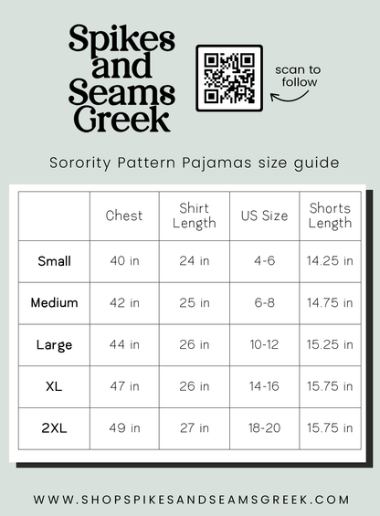 Greek Letter Palm Cheetah Pajamas - Sigma Kappa