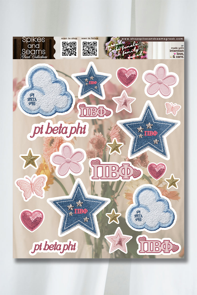 Sorority Sticker Sheet #23 - Spikes and Seams Greek