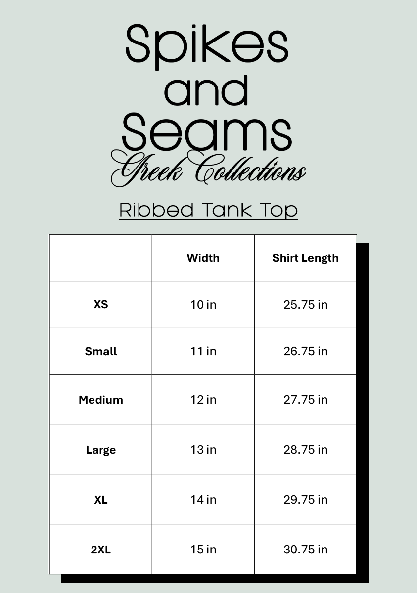 Paradise Palms Ribbed Tank - Chi Omega