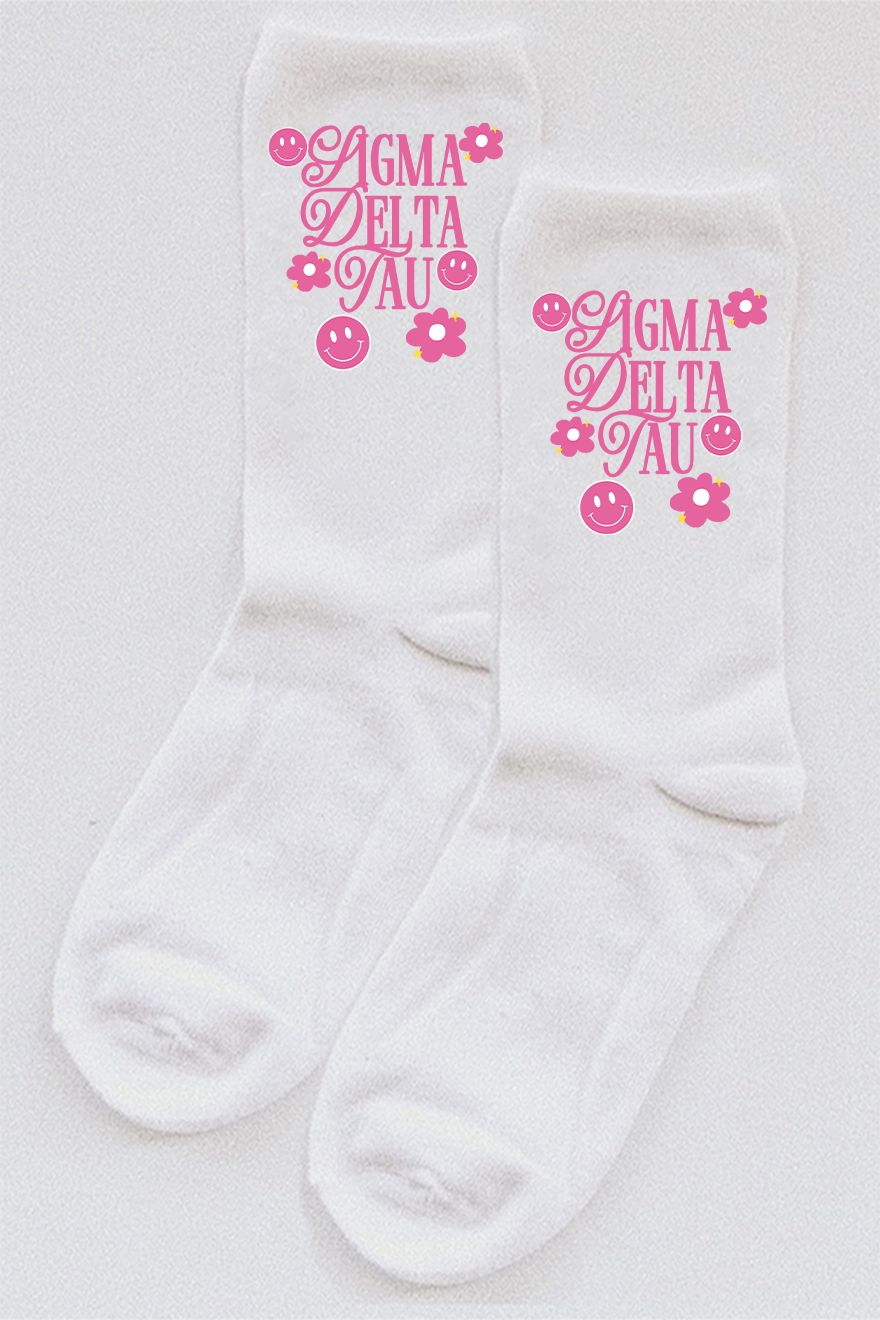 Pink Accent socks - Sigma Delta Tau