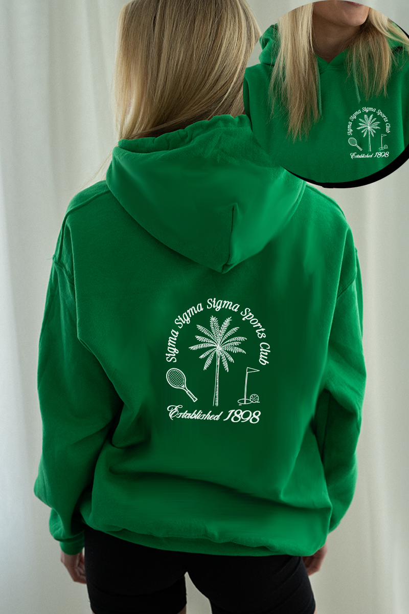 Green Sports Club Hoodie - Sigma Sigma Sigma