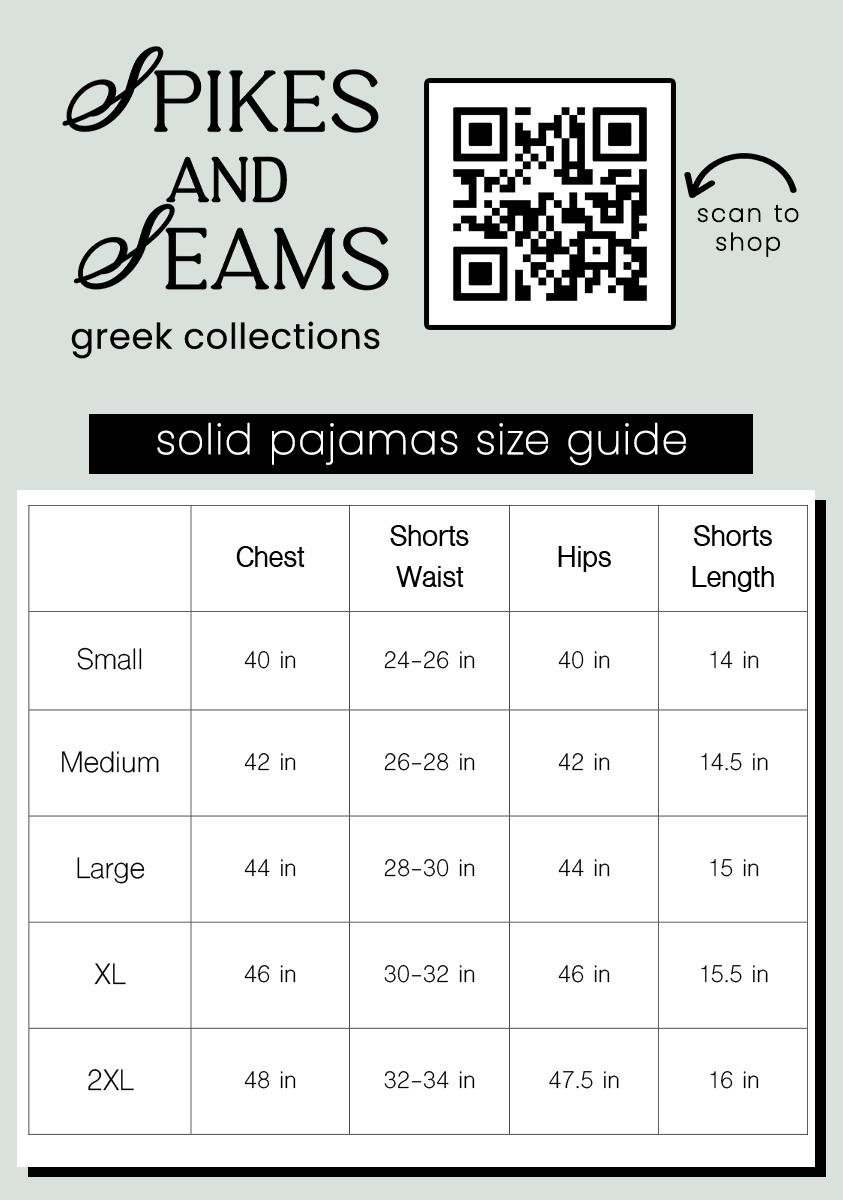 Black Greek Letter Pajamas - Kappa Alpha Theta