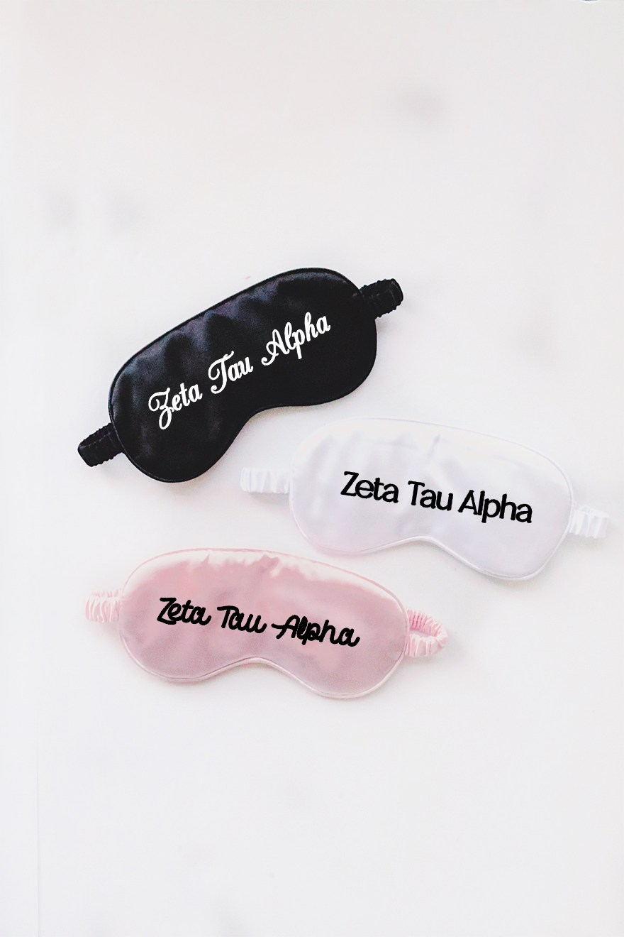 Custom Sleep Mask - Black, White, & Pink
