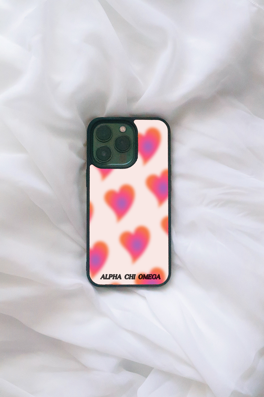 Aura Hearts iPhone case - Alpha Chi Omega