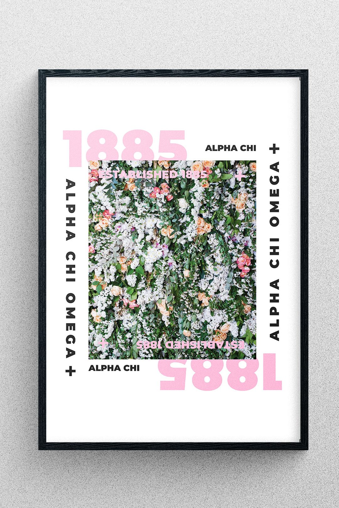 Alpha Chi Omega Art Print #2 - 8.5x11 - Spikes and Seams Greek