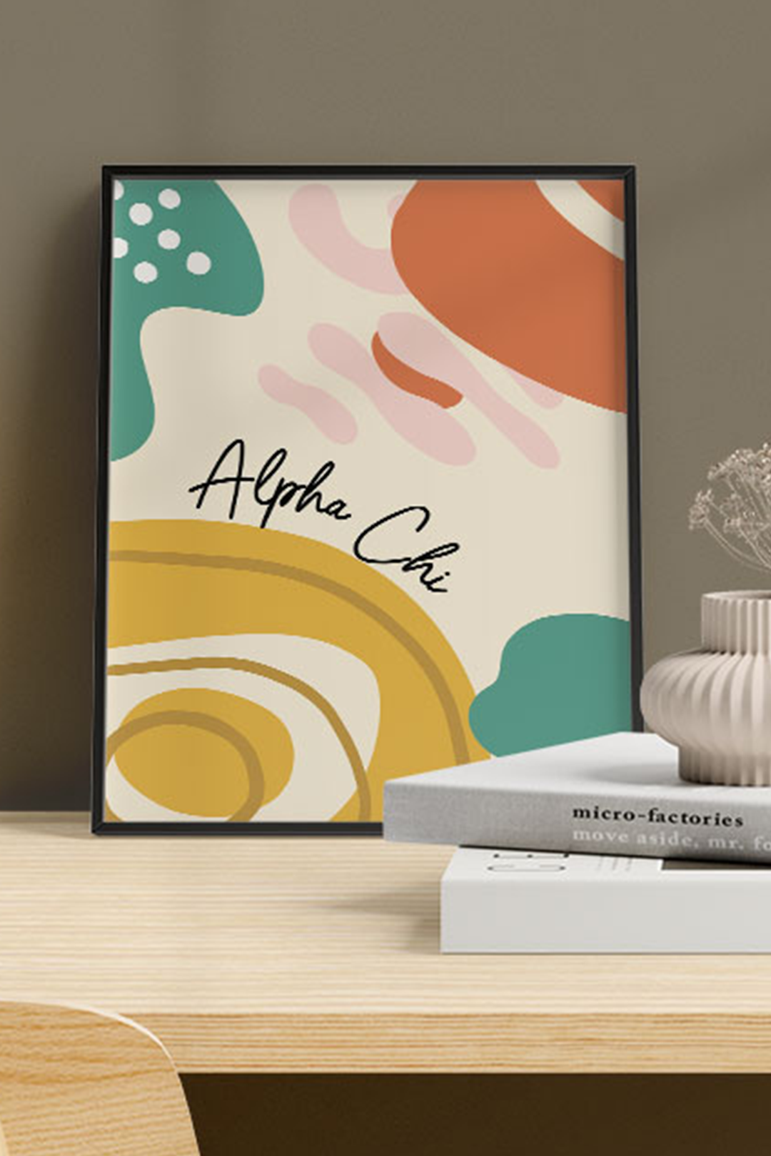 Alpha Chi Omega Art Print #3 - 8.5x11 - Spikes and Seams Greek