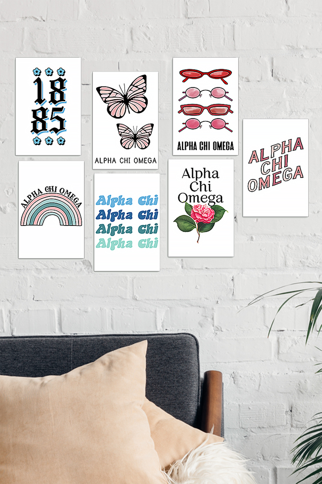 Alpha Chi Omega Collage kit - Spikes and Seams Greek