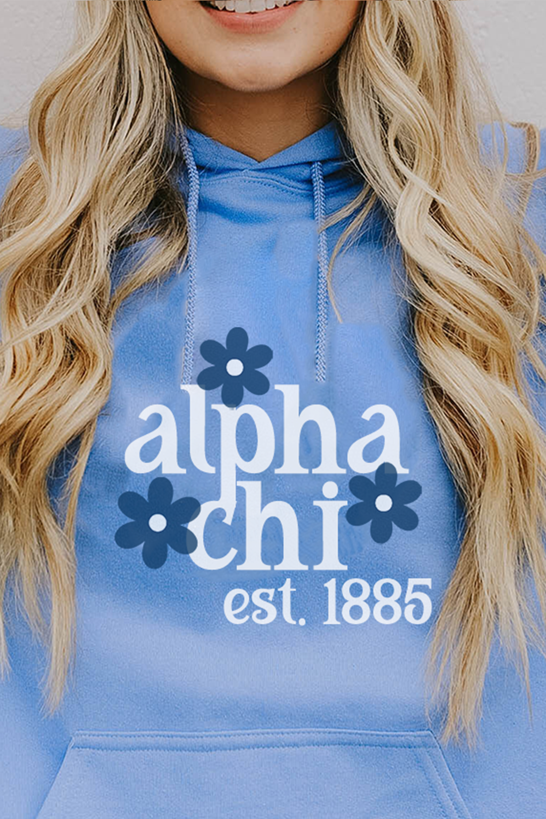 Alpha Chi Omega Hoodie Blue