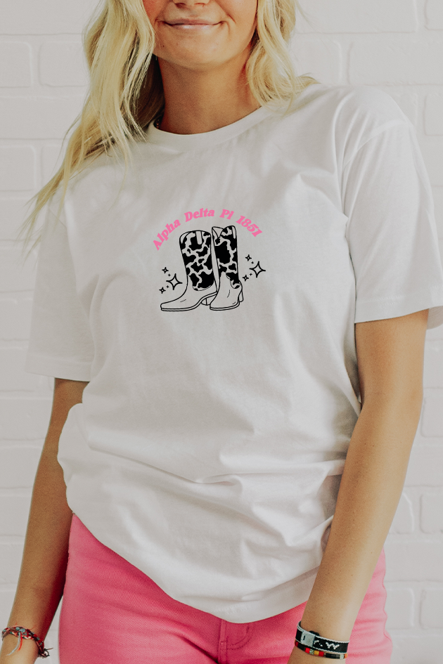 Cowbooy Boots tee - Alpha Delta Pi