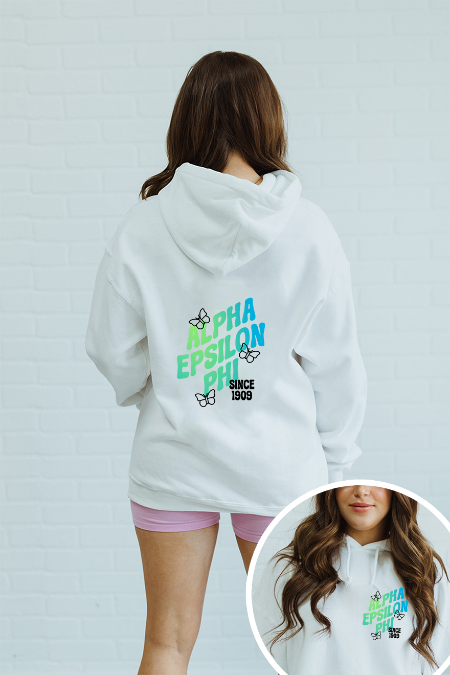 Green Gradient hoodie - Alpha Epsilon Phi