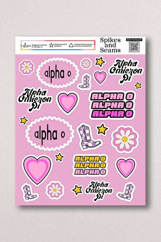 Sticker Sheet #12 - Alpha Omicron Pi