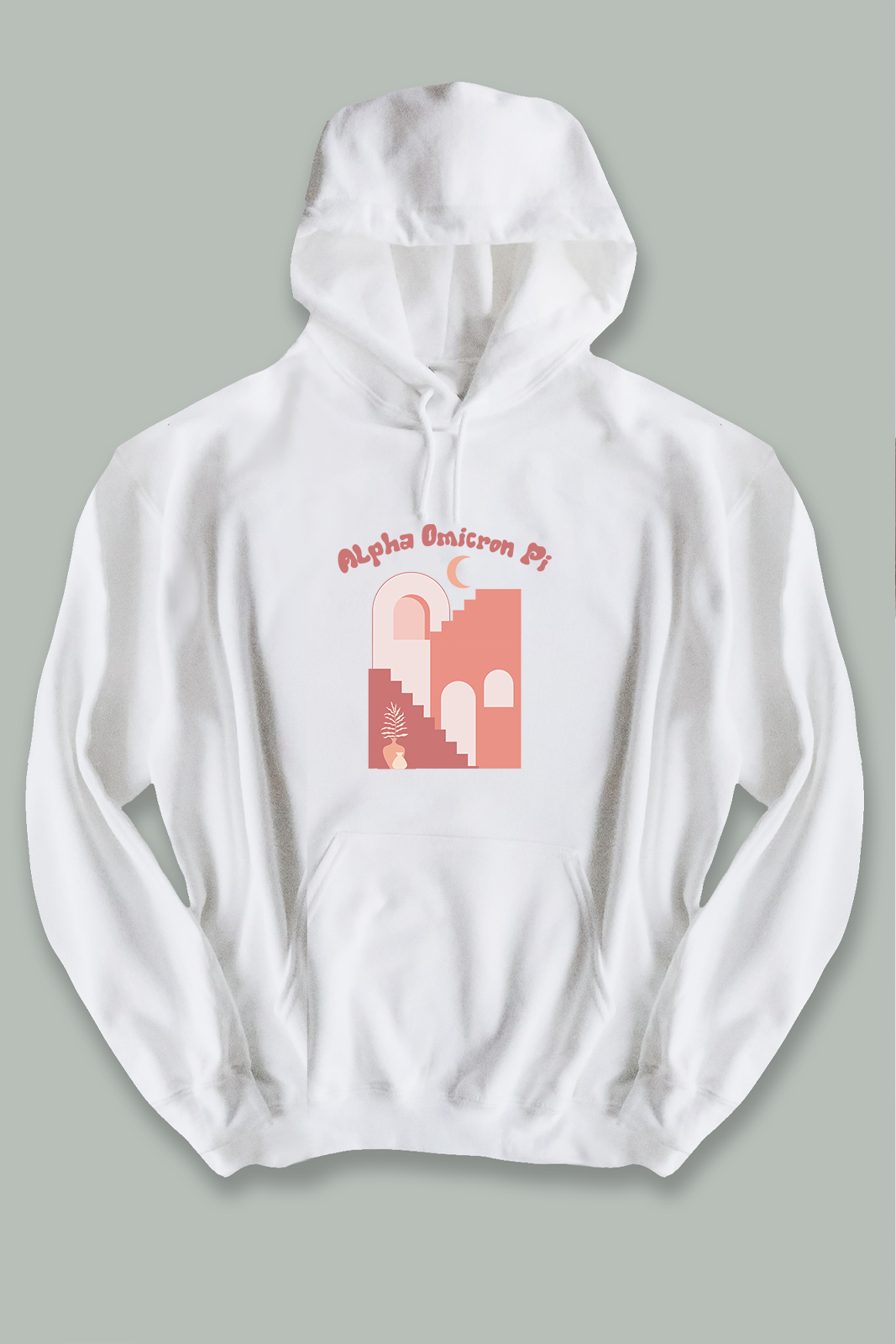 Tangerine hoodie - Alpha Omicron Pi - Spikes and Seams Greek