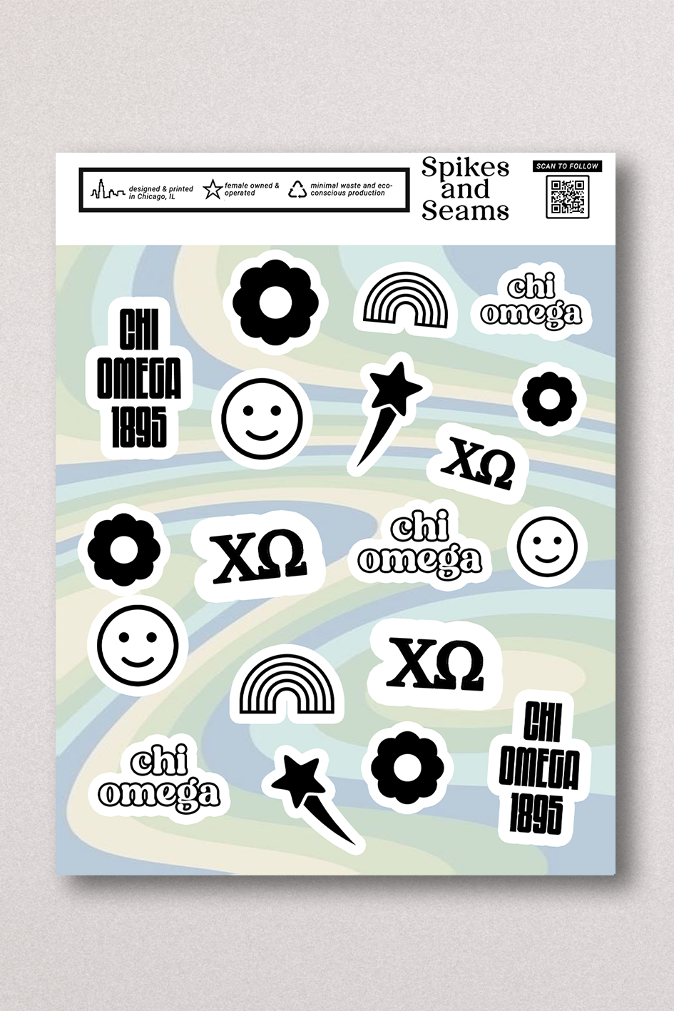 Sticker Sheet #13 - Chi Omega
