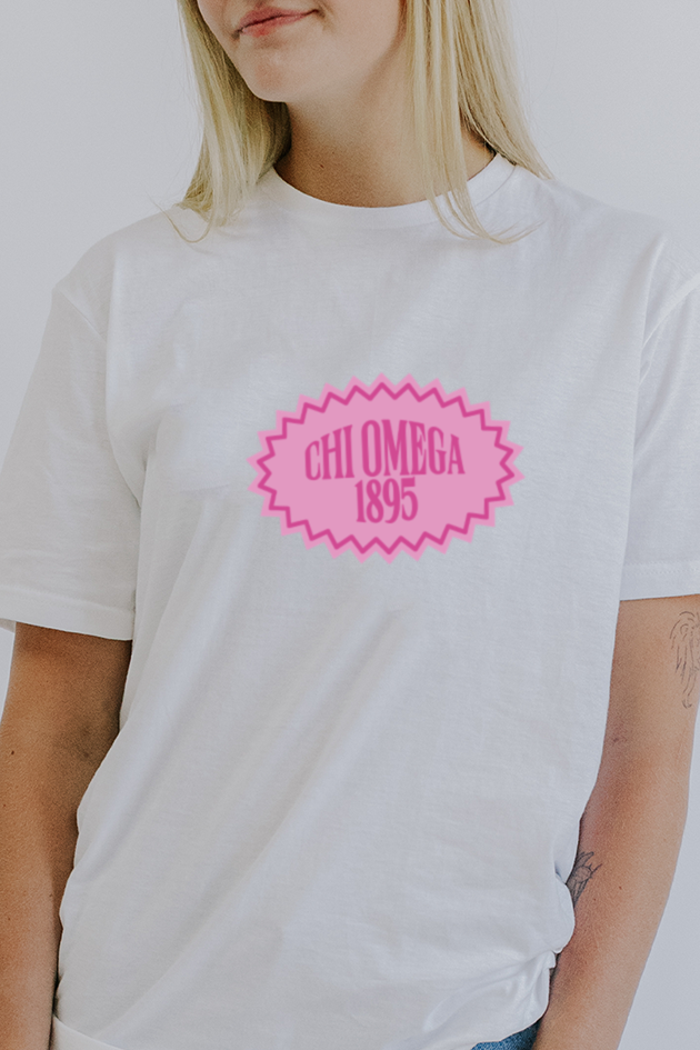 Burst tee - Chi Omega