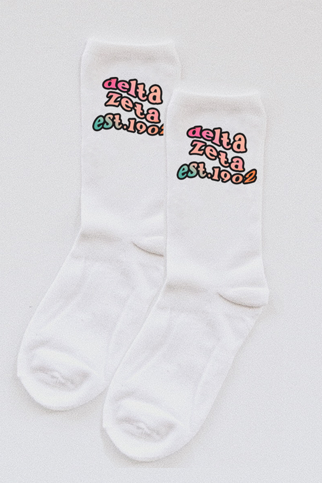 Gradient socks - Delta Zeta - Spikes and Seams Greek