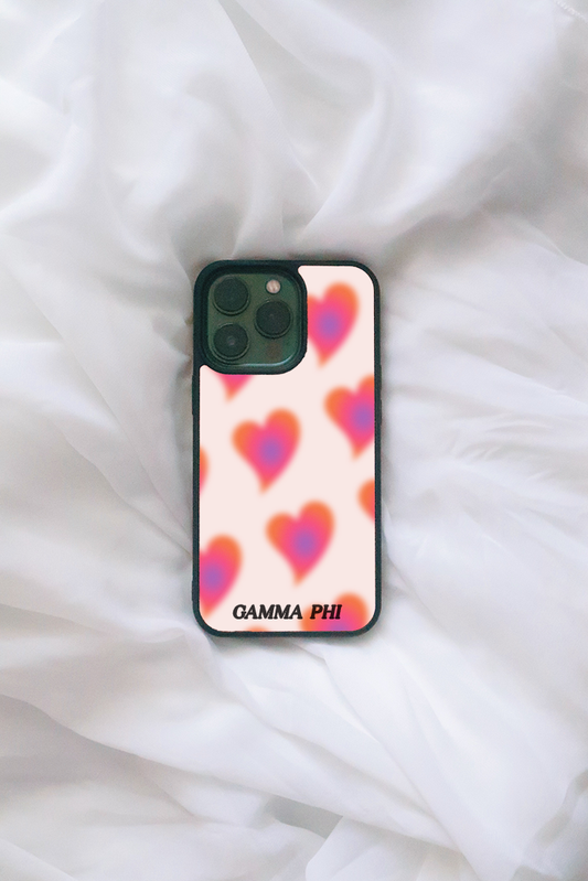 Aura Hearts iPhone case - Gamma Phi Beta