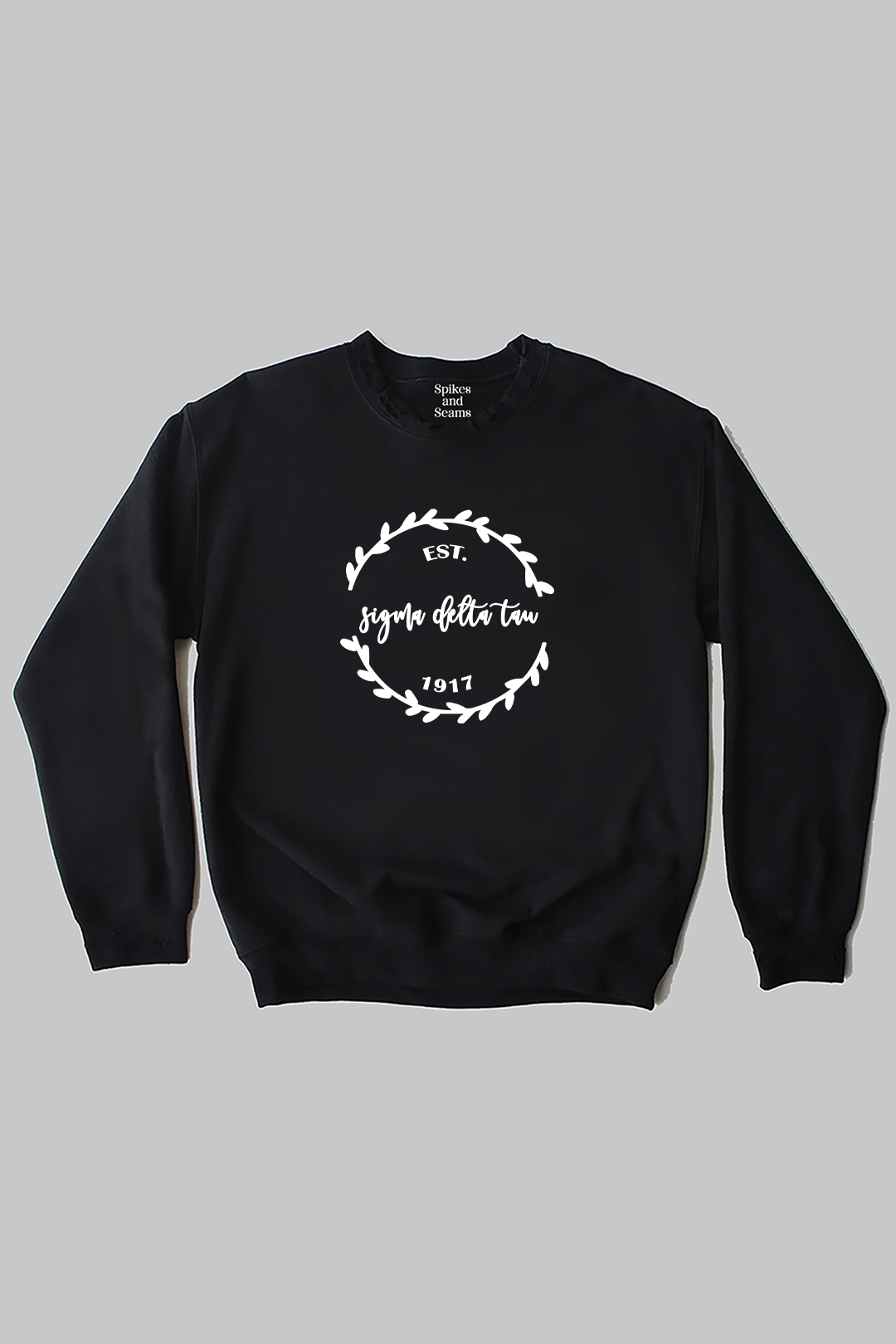 Wreath sweatshirt - Sigma Delta Tau - Spikes and Seams Greek