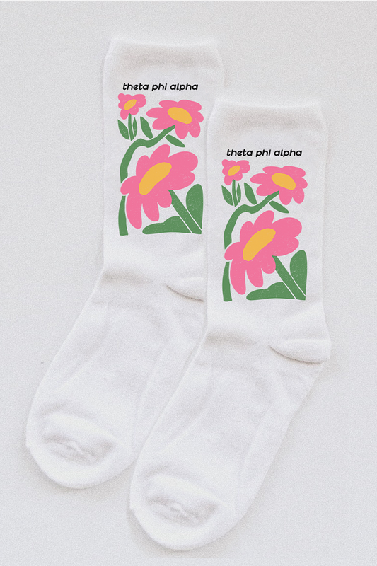 Flower socks - Theta Phi Alpha