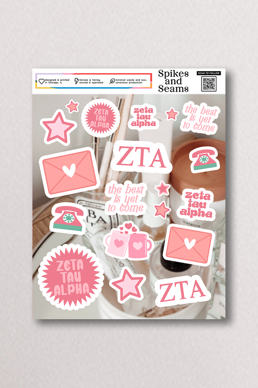 Sticker Sheet #17 - Zeta Tau Alpha
