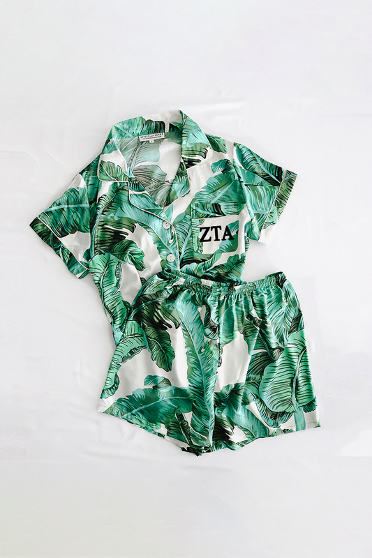 Greek Letter Banana Leaf Pajamas - Zeta Tau Alpha