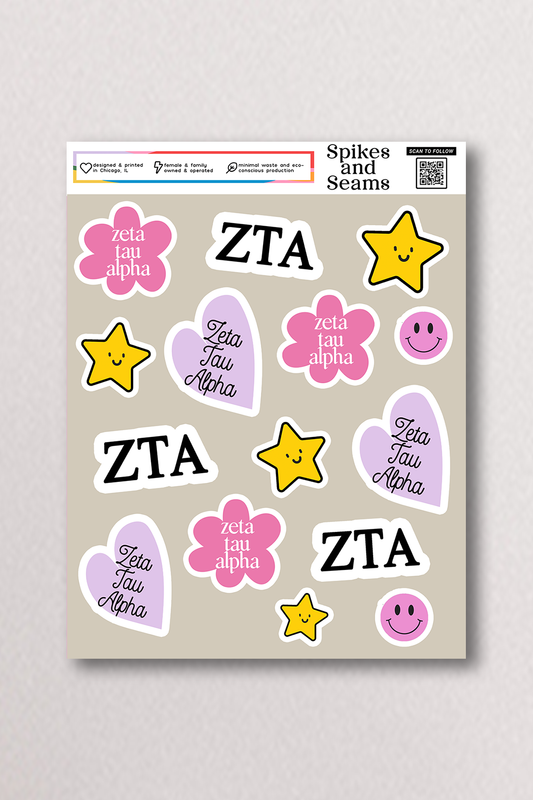 Sticker Sheet #16 - Zeta Tau Alpha