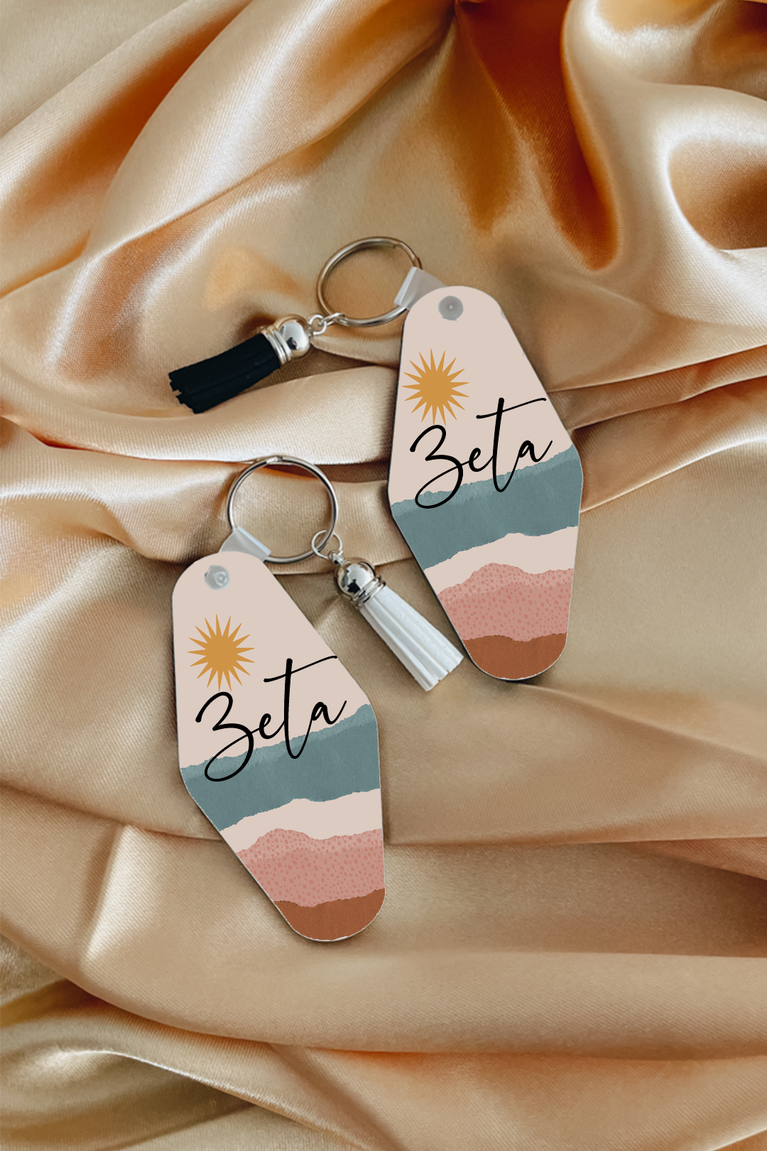 Sorority Keychain #4 - Desert print - Spikes and Seams Greek