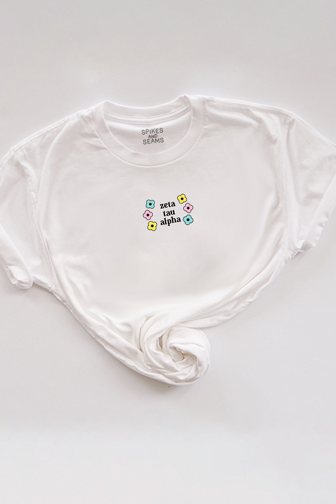 Flower Design tee - most sororities available! - Spikes and Seams Greek