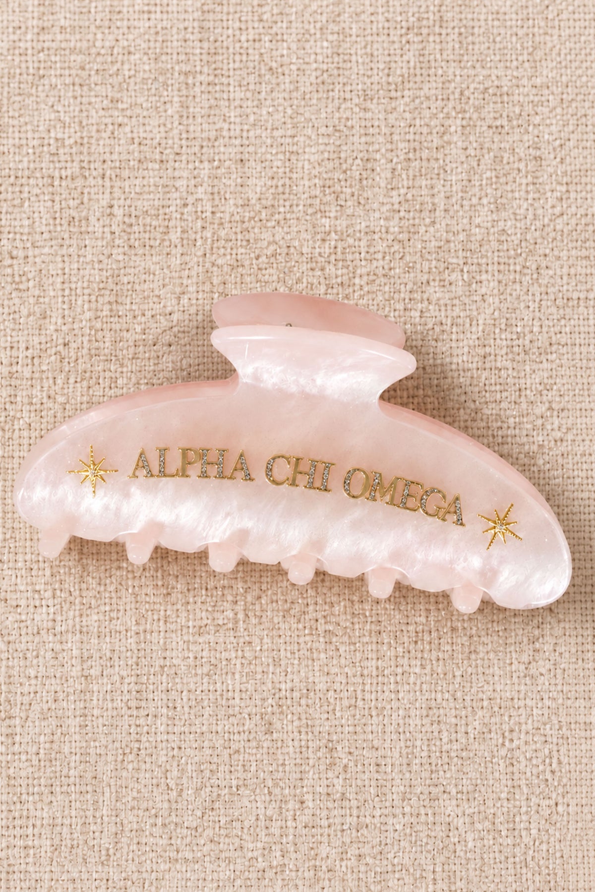 Pink Sorority Rhinestone Claw Clip - Alpha Chi Omega