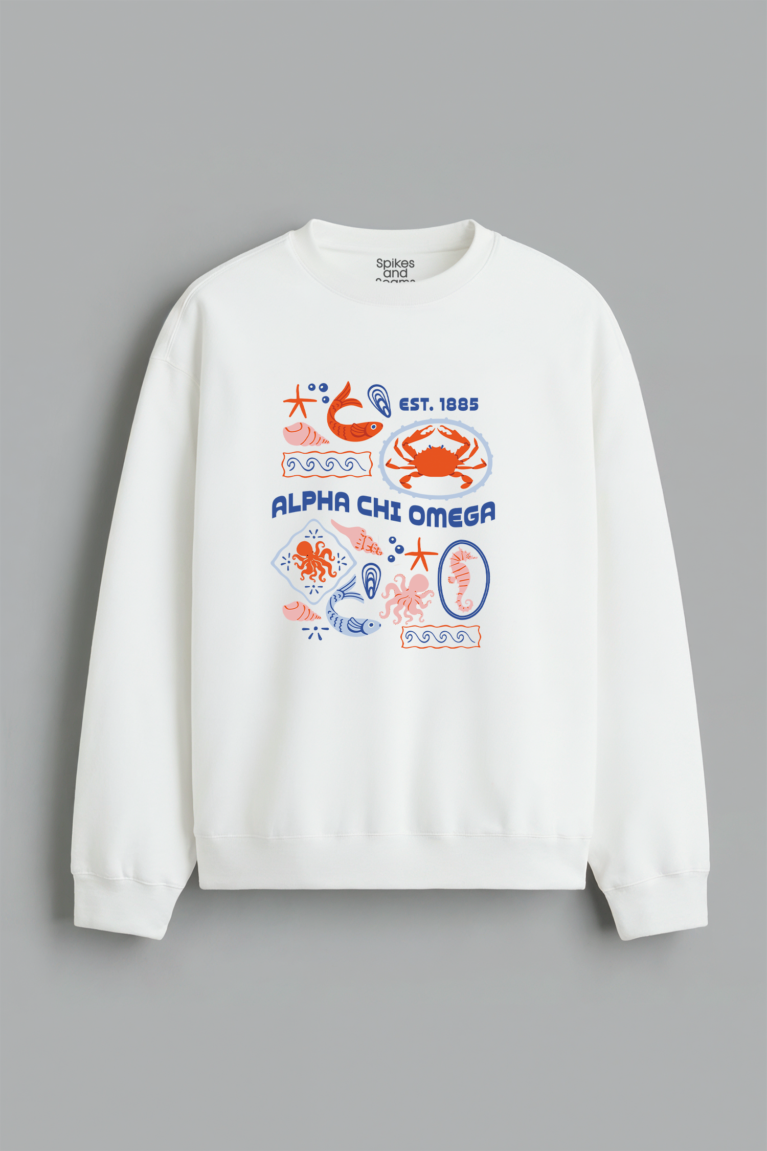 Sorority Ocean Crewneck - Alpha Chi Omega - Spikes and Seams Greek