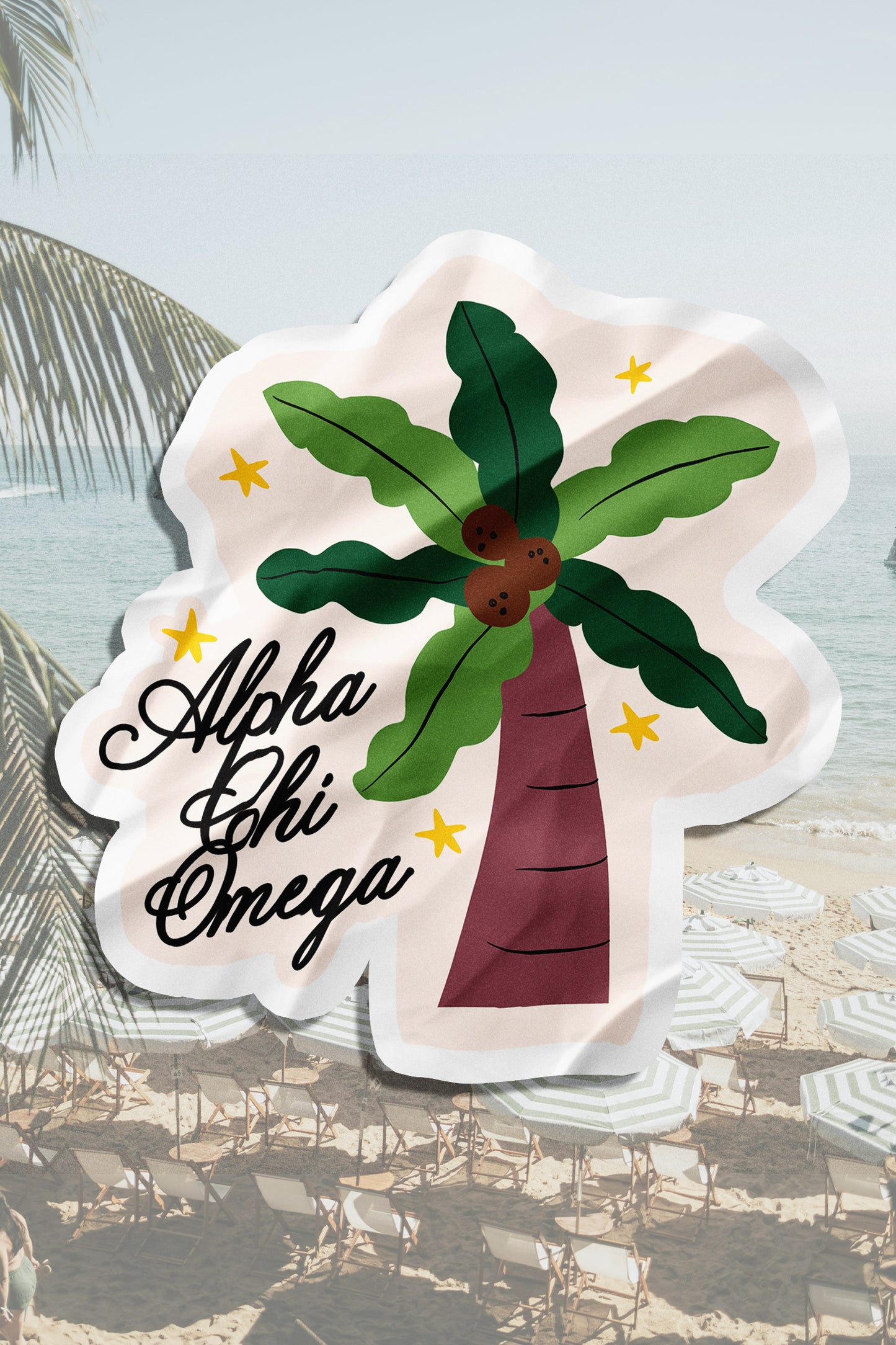 Waterproof Palm Tree Sorority Sticker