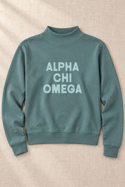 Green Sorority Mockneck