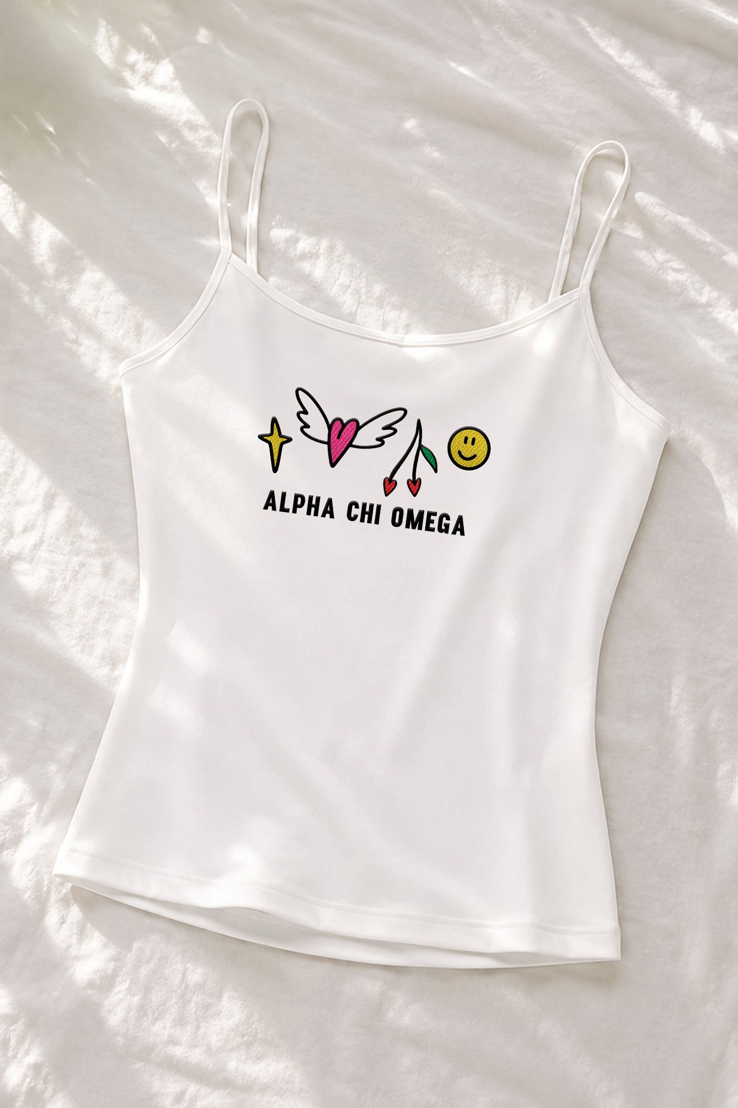 Embroidered Trendy Icons Sorority Tank