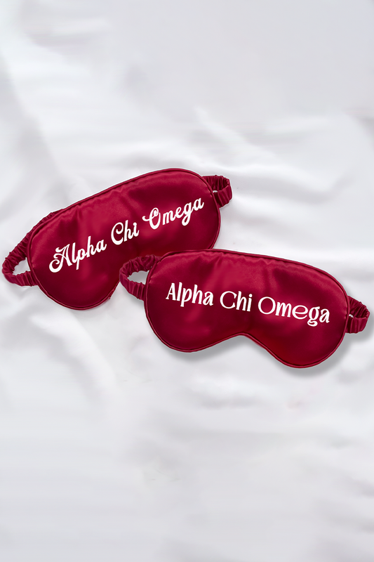 Choose your font! Burgundy Sleep Mask  - Alpha Chi Omega