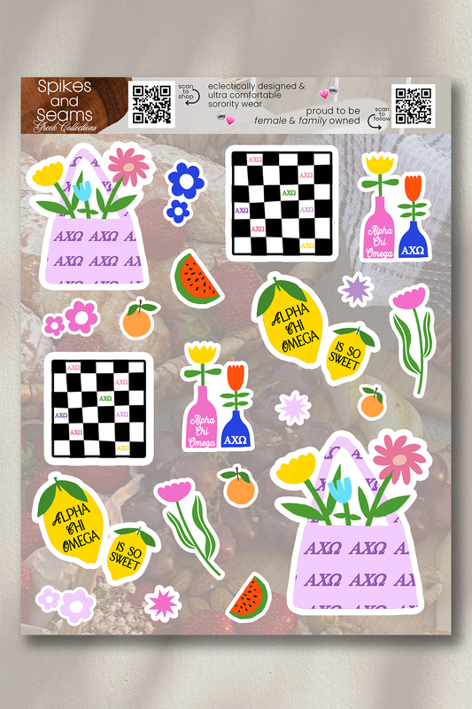 Fruity & Floral Sorority sticker set #20