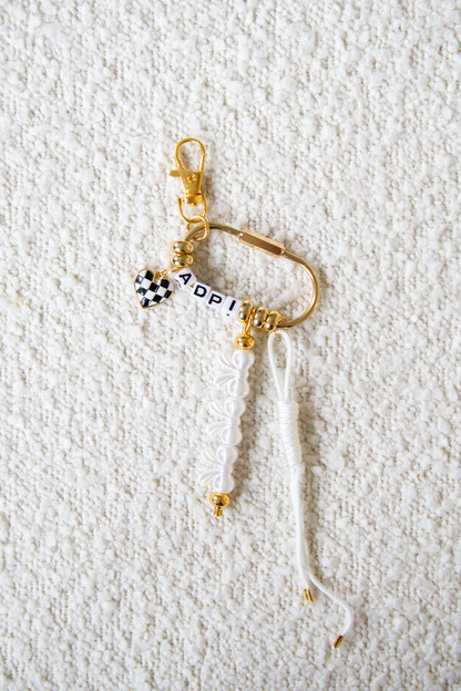 Gold Sorority Keychain Bag Charm