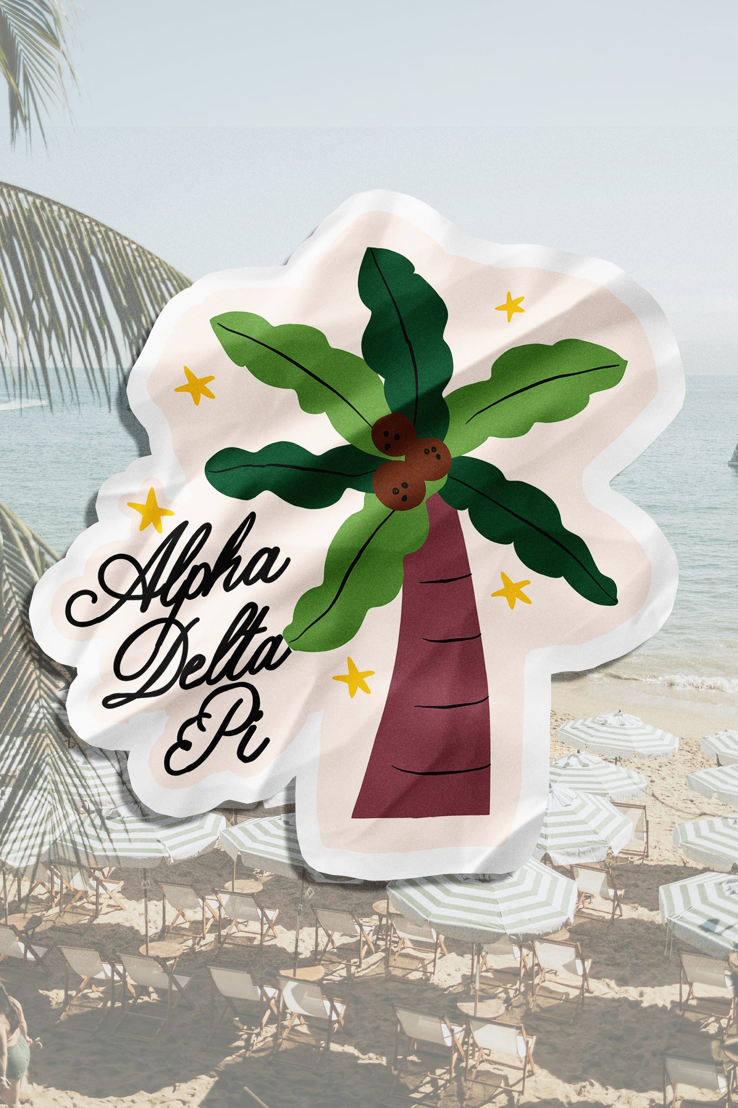 Waterproof Palm Tree Sorority Sticker