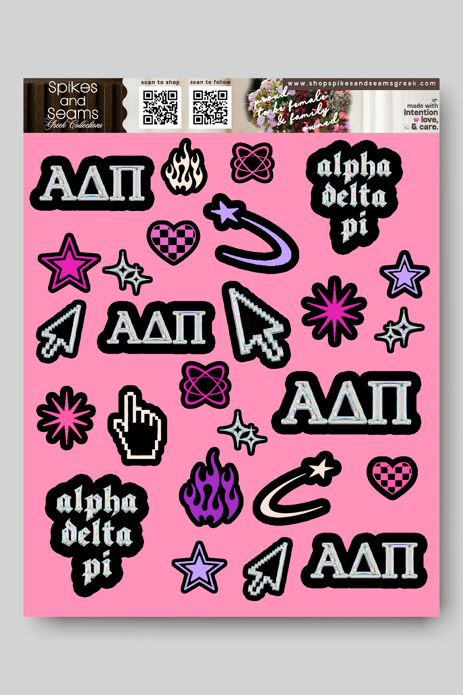 Sorority Sticker Sheet #24 - Alpha Delta Pi