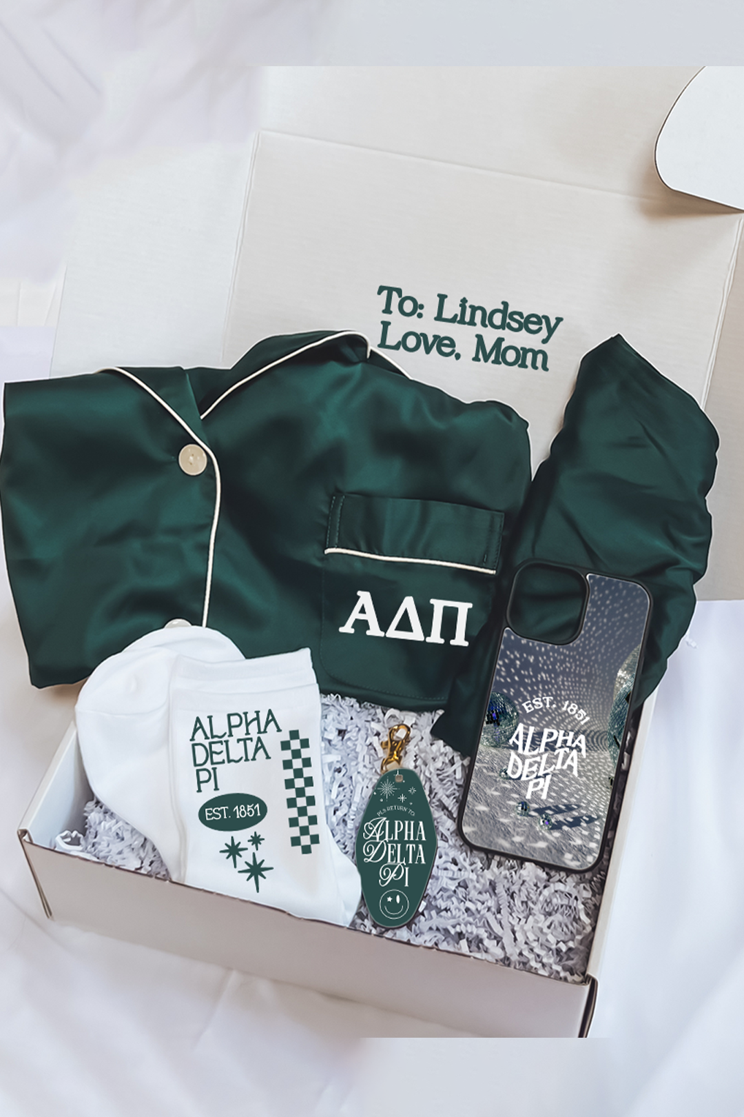 Green Pajamas Gift Box - Alpha Delta Pi