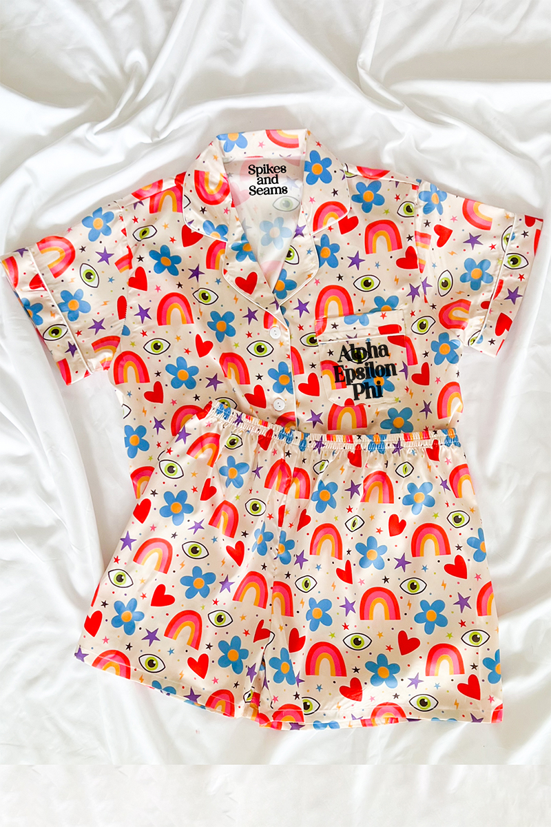 Block Font Beige Icons pajamas - Alpha Epsilon Phi