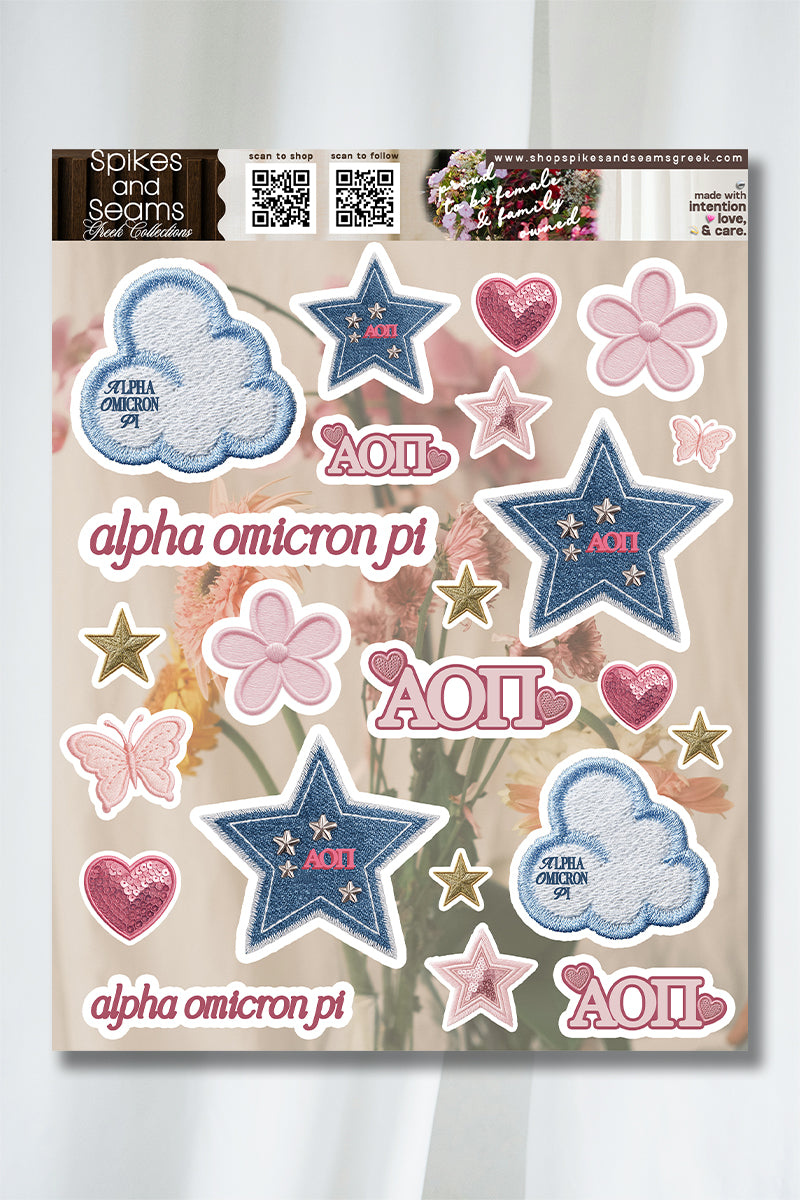 Sticker Sheet #23 - Alpha Omicron Pi