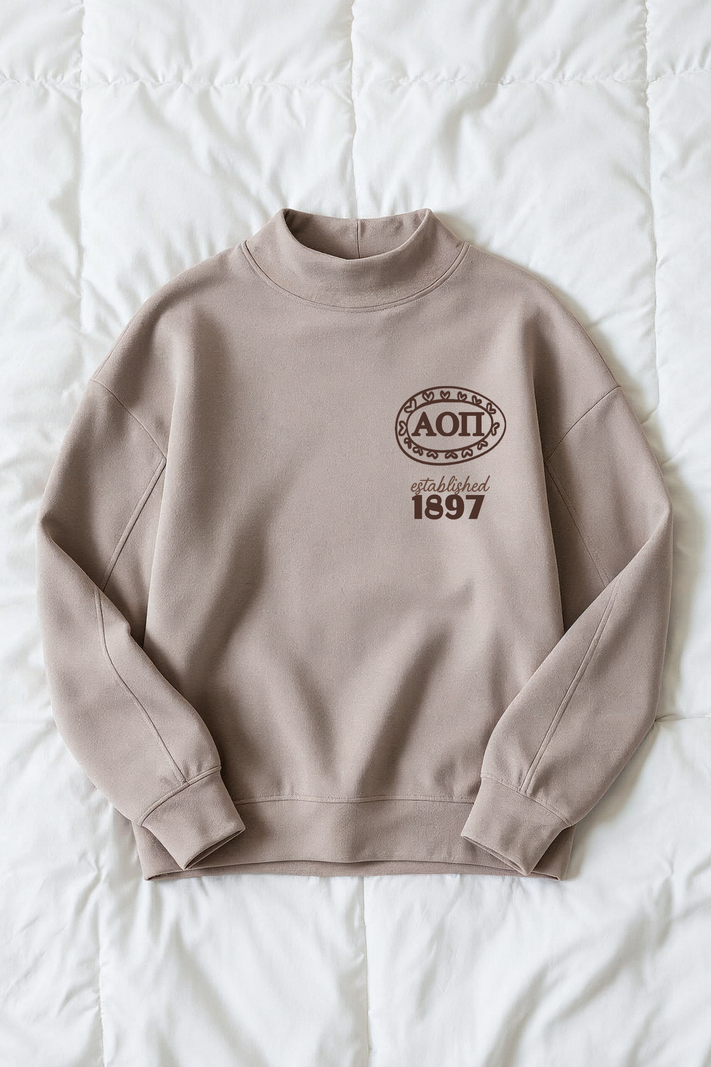 Beige Sorority Mockneck