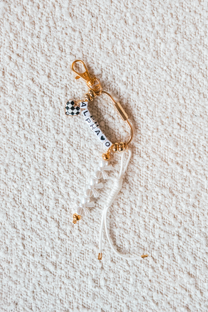 Gold Sorority Keychain Bag Charm