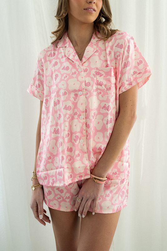 Alpha Phi Letter Pattern Pajamas